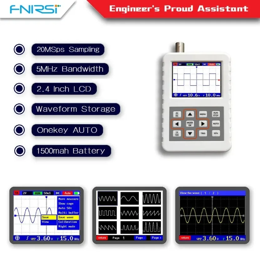 Fnirsi Digital Oscilloscope Handheld - 1 szt. DSO FNIRSI PRO –