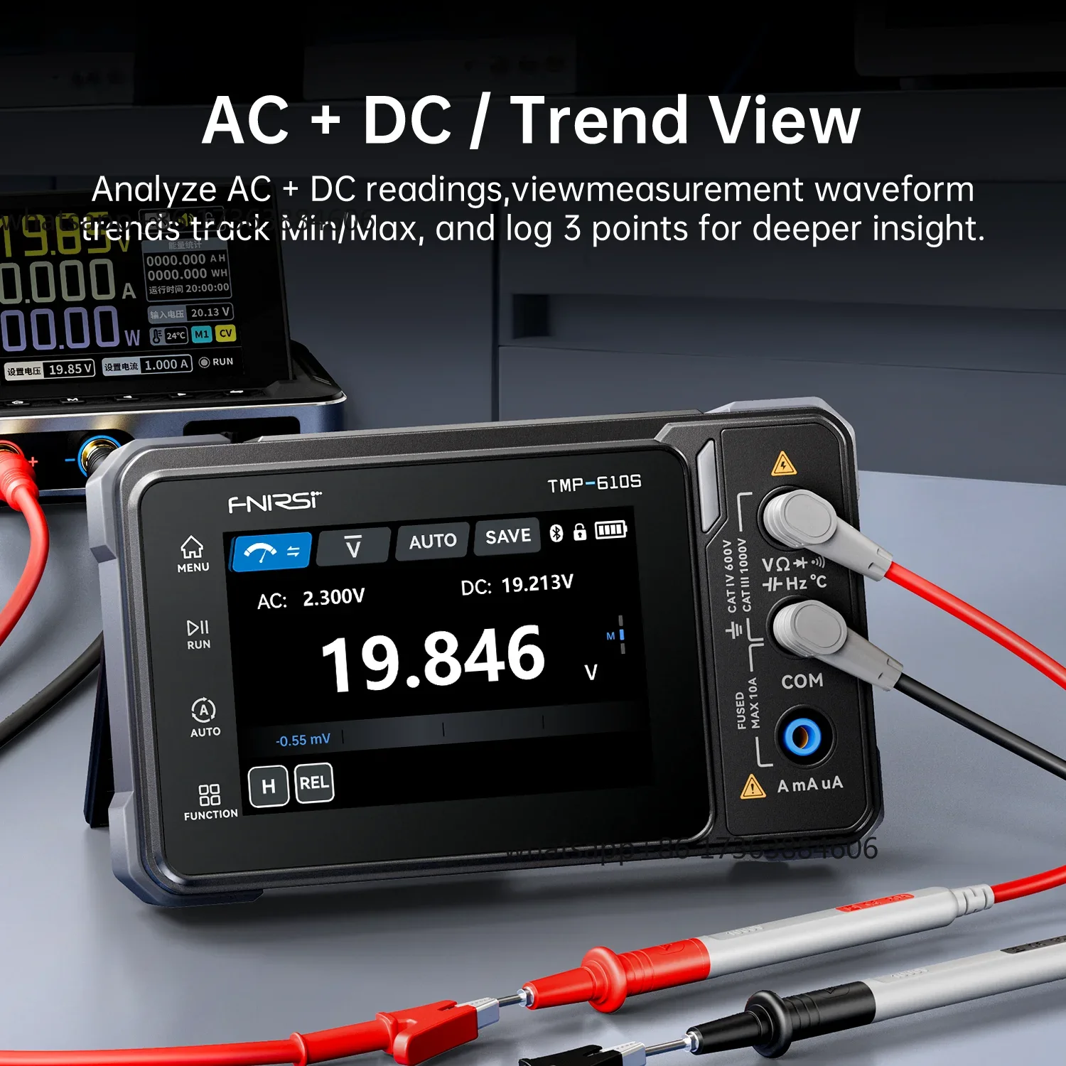Fnirsi Digital Oscilloscope Handheld - FNIRSI TMP-610S – cyfrowy multimetr, 60