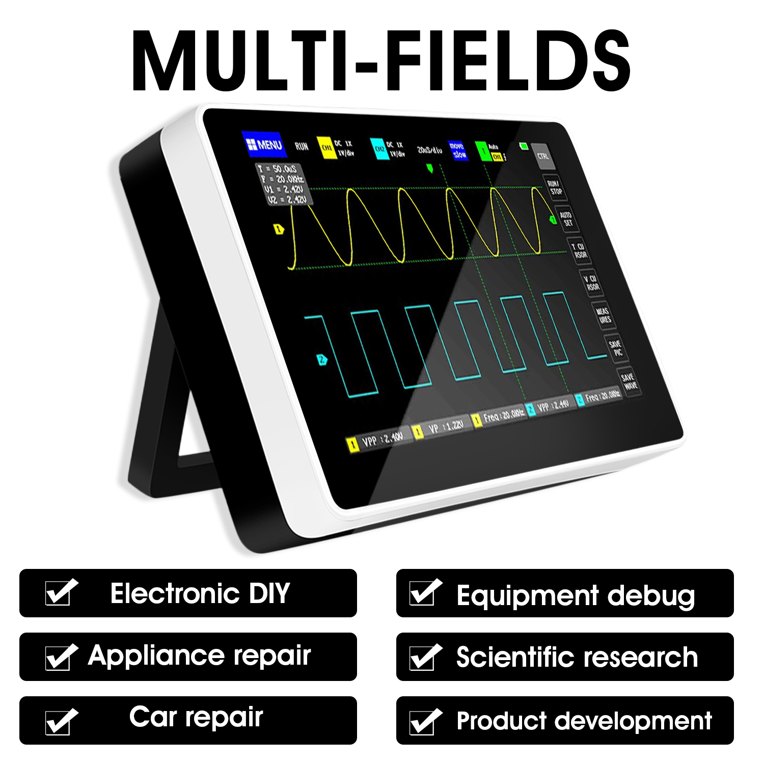 FNIRSI 1013D Plus – przenośny  – Fnirsi Digital Oscilloscope Handheld recenzja i cena